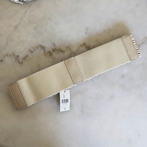 Anthropologie Macrame Belt size M medium NWT Crochet Creme Ivory Cream - Picture 4 of 5